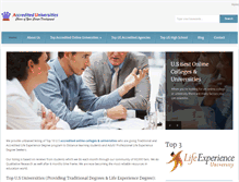 Tablet Screenshot of accrediteduniversities.info